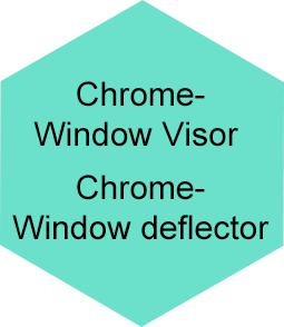 Chrome Window Visor , Chrome Window deflector